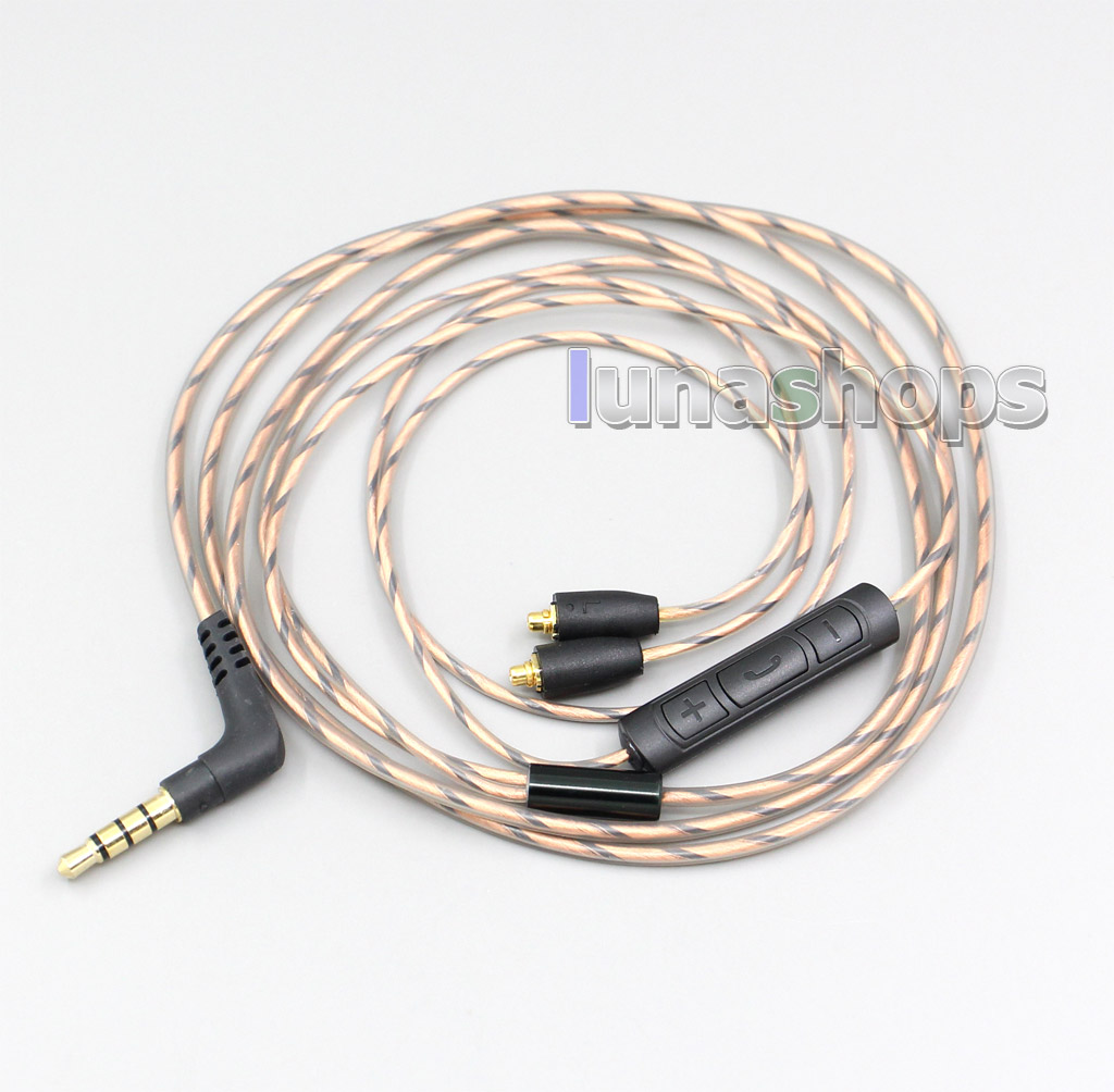 With Mic Remote Volume Earphone Cable For Shure se215 se315 se425 se535 Se846