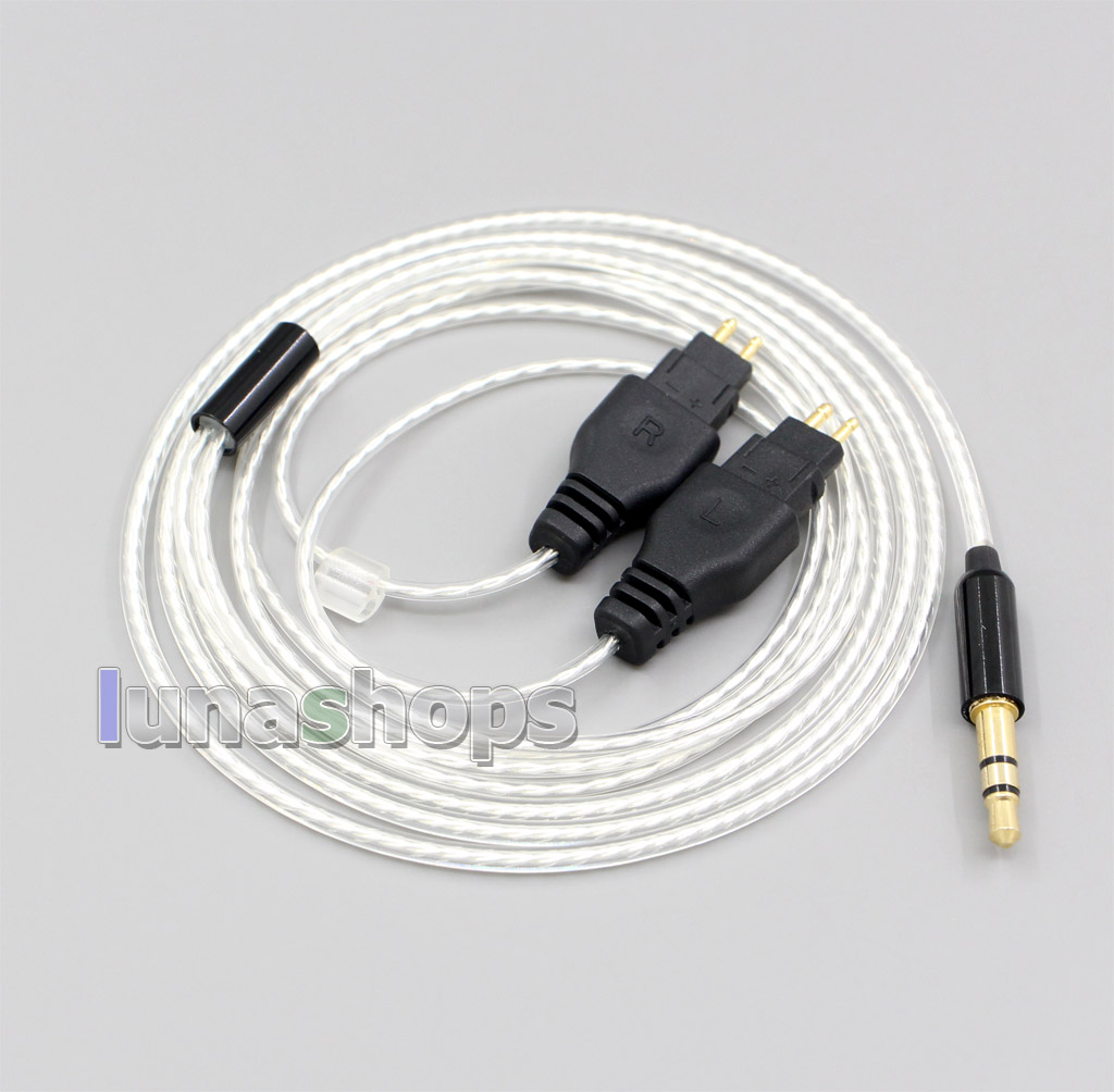 3.5mm 2.5mm Balanced Pure Silver Plated Earphone Cable For Sennheiser HD580 HD600 HD650 HDxxx HD660S