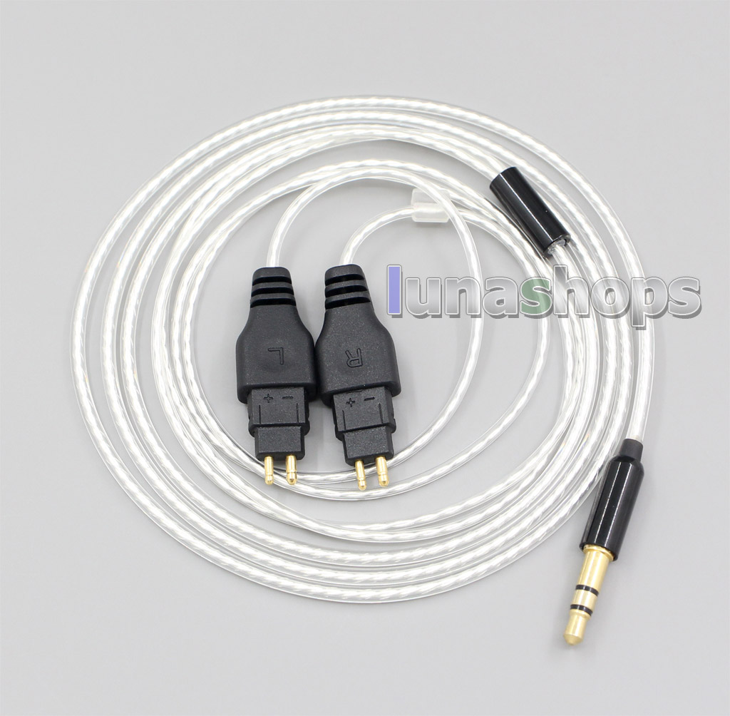 3.5mm 2.5mm Balanced Pure Silver Plated Earphone Cable For Sennheiser HD580 HD600 HD650 HDxxx HD660S