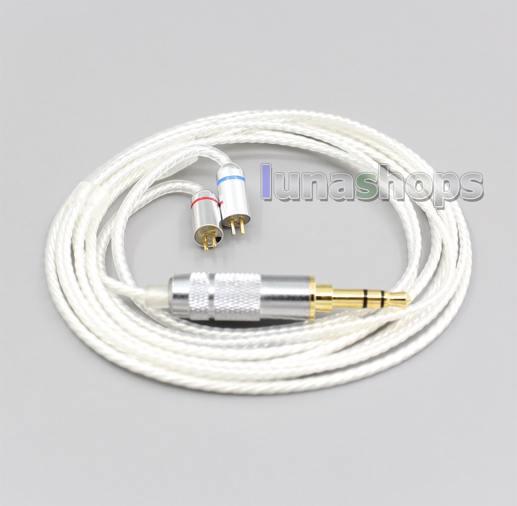 Hi-Res Silver Plated 7N OCC Earphone Cable For 0.78mm 0.77mm BA Custom Westone W4r UM3X UM3RC JH13 Flat Step