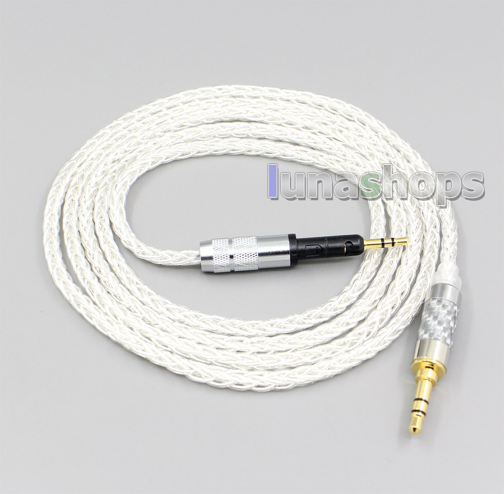 3.5mm 2.5mm 4.4mm XLR 8 Core Silver Plated OCC Earphone Cable For Sennheiser HD6 HD7 HD8 MIX DJ HD595