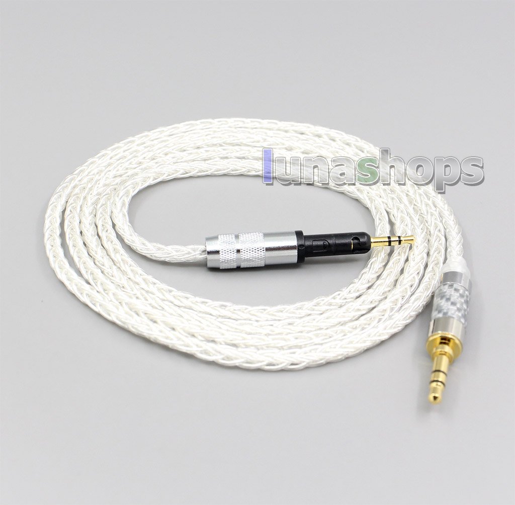 3.5mm 2.5mm 4.4mm XLR 8 Core Silver Plated OCC Earphone Cable For Sennheiser HD6 HD7 HD8 MIX DJ HD595