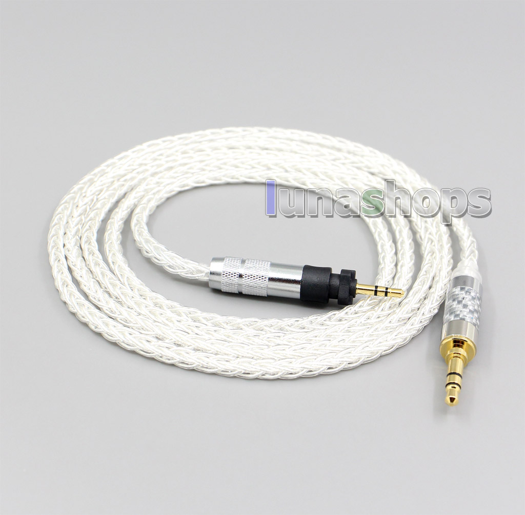 8 Core Silver Plated OCC Earphone Cable For Shure SRH840 SRH940 SRH440 SRH750DJ Philips SHP9000 SHP8900