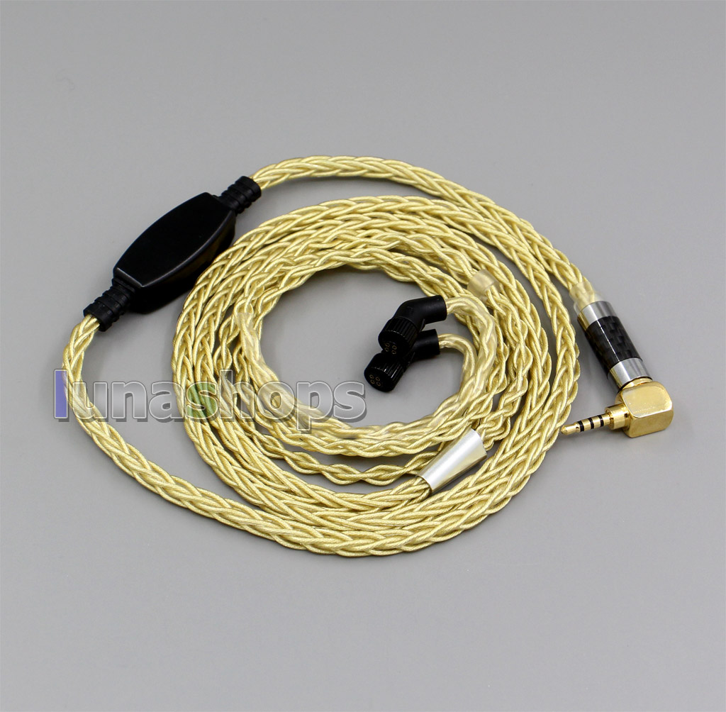 3.5mm 2.5mm 4.4mm Pure Silver+Gold Plated Mixed Headphone Cable For AKR03 Roxxane JH24 Layla Angie AK70 AK380 KANN