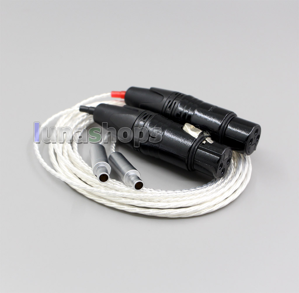 3pin XLR Female PCOCC + Silver Plated Cable for Sennheiser HD800 Headphone Headset