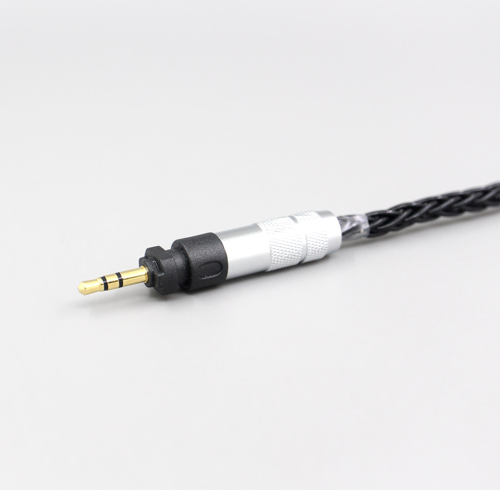 4.4mm XLR 8 Core Silver Plated Black Earphone Cable For Shure SRH840 SRH940 SRH440 SRH750DJ Philips SHP9000 