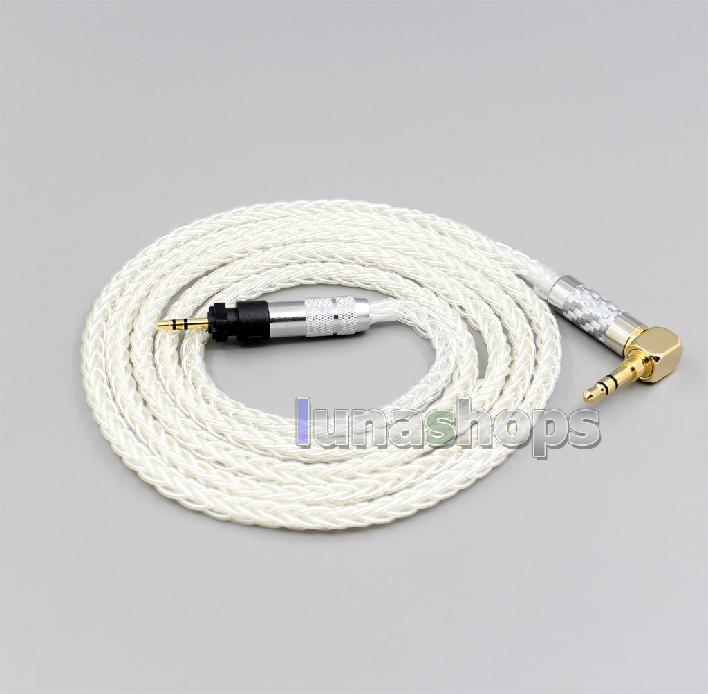 4.4mm XLR 2.5mm 99% Pure Silver 8 Core Earphone Cable For Shure SRH840 SRH940 SRH440 SRH750DJ Philips SHP9000 SHP8900