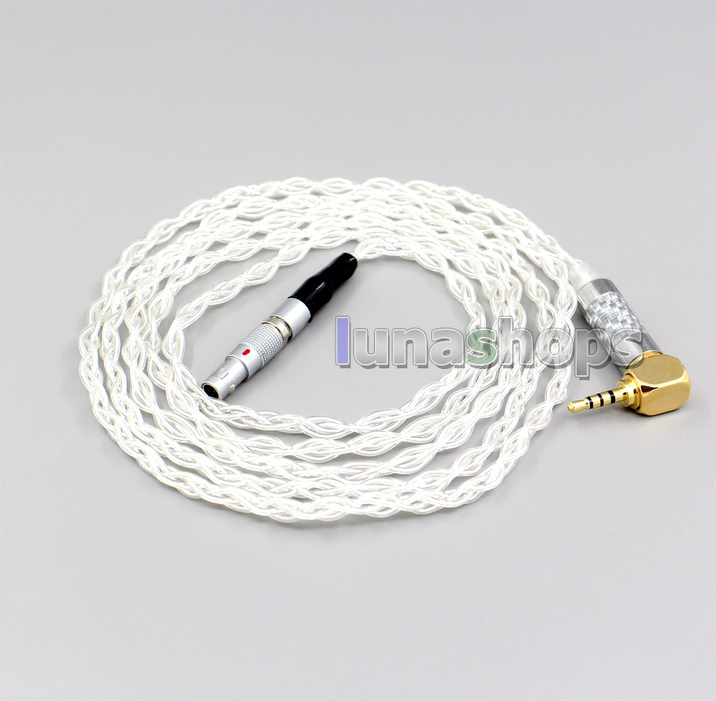 4.4mm 3.5mm XLR 2.5mm 99% Pure Silver 8 Core Earphone Cable For AKG K812 K872 Reference Headphone