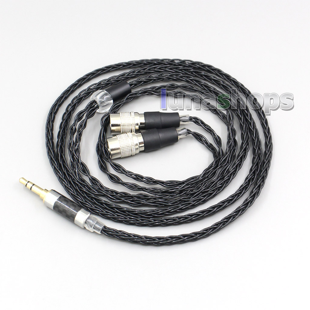 2.5mm 3.5mm XLR Balanced 8 Core OCC Silver Mixed Headphone Cable For Mr Speakers Ether Alpha Dog Prime