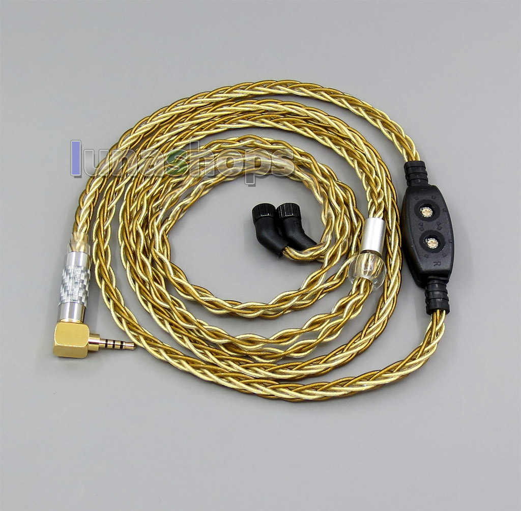 3.5mm 2.5mm 4.4mm Pure Silver+Gold Plated Mixed Headphone Cable For AKR03 Roxxane JH24 Layla Angie AK70 AK380 KANN