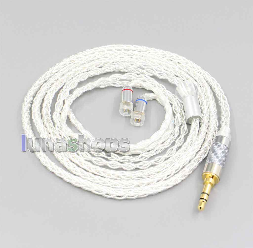 4.4mm 2.5mm 8 Core Silver Plated OCC Earphone Cable For Sennheiser IE8 IE8i IE80 IE80s Metal Pin