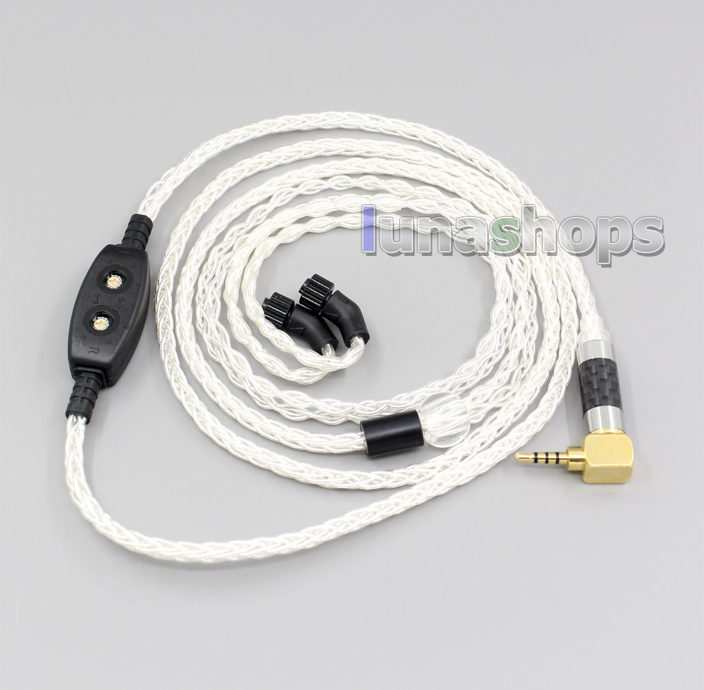 8 Cores 99% Pure Silver Earphone Cable For AKR03 Roxxane JH Audio JH24 Layla Angie AK380 AK240