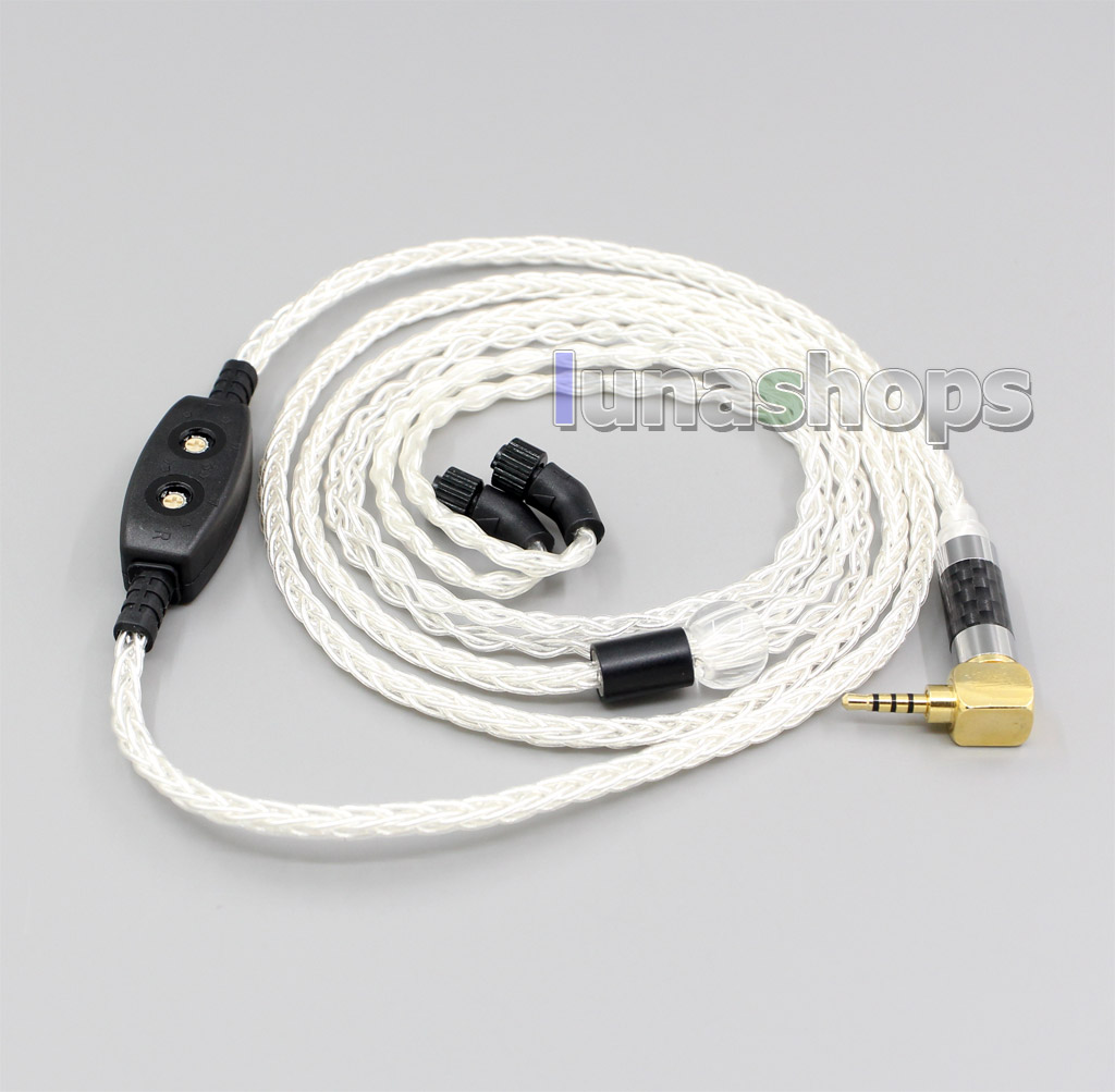 8 Cores 99% Pure Silver Earphone Cable For AKR03 Roxxane JH Audio JH24 Layla Angie AK380 AK240