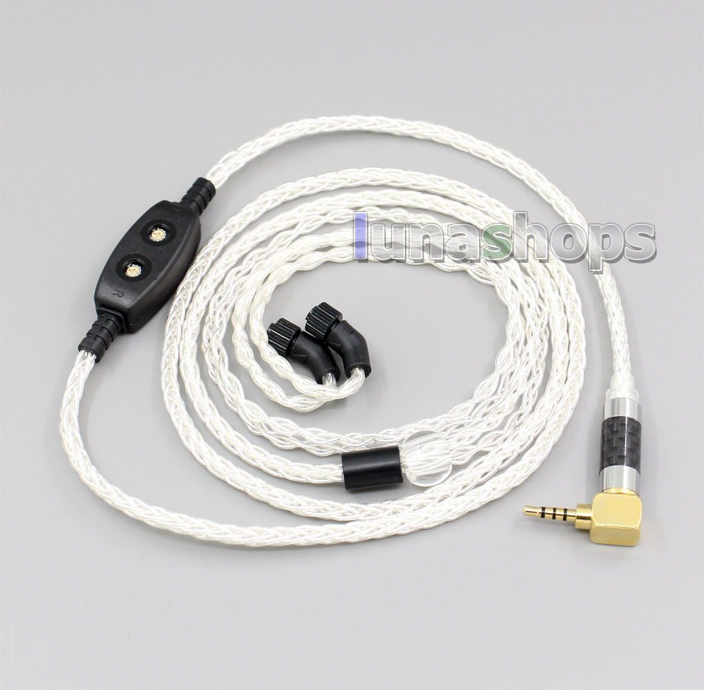 8 Cores 99% Pure Silver Earphone Cable For AKR03 Roxxane JH Audio JH24 Layla Angie AK380 AK240