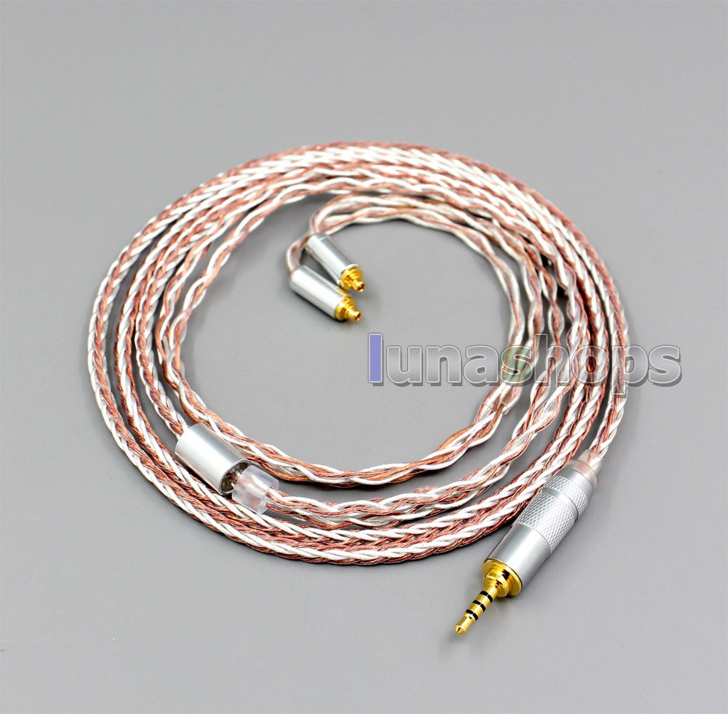 800 Wires Soft Silver + OCC Alloy 2.5mm Earphone Cable For Shure se535 se846