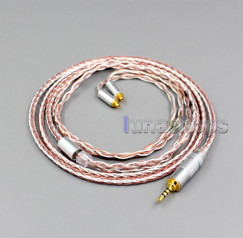 800 Wires Soft Silver + OCC Alloy 2.5mm Earphone Cable For Shure se535 se846