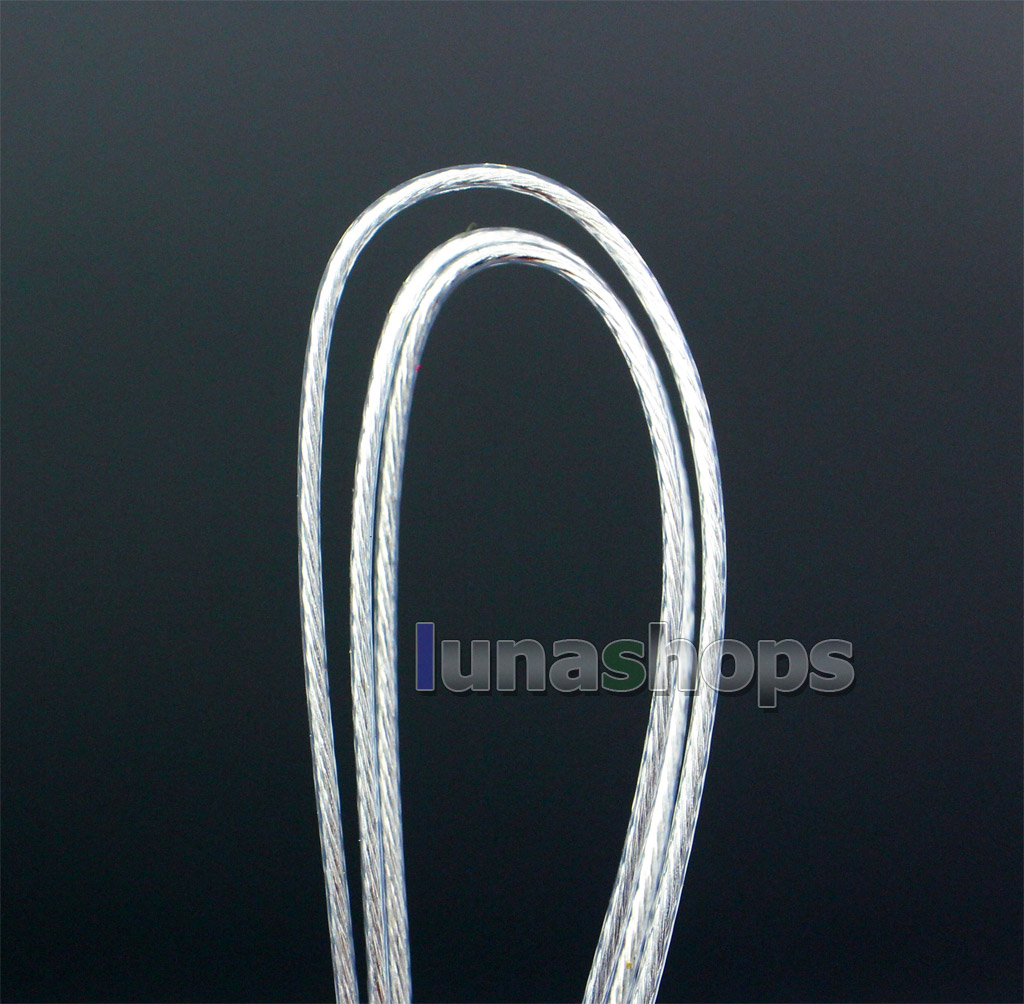 10m Extreme Soft Pure Silver + OCC Alloy Signal Tefl AFT Earphone Headphone Cable 100*0.05 Dia:0.9mm 