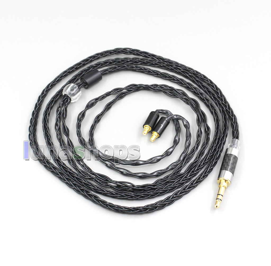2.5mm 3.5mm XLR Balanced 8 Core OCC Silver Mixed Headphone Cable For Sennheiser IE400 IE500 Pro