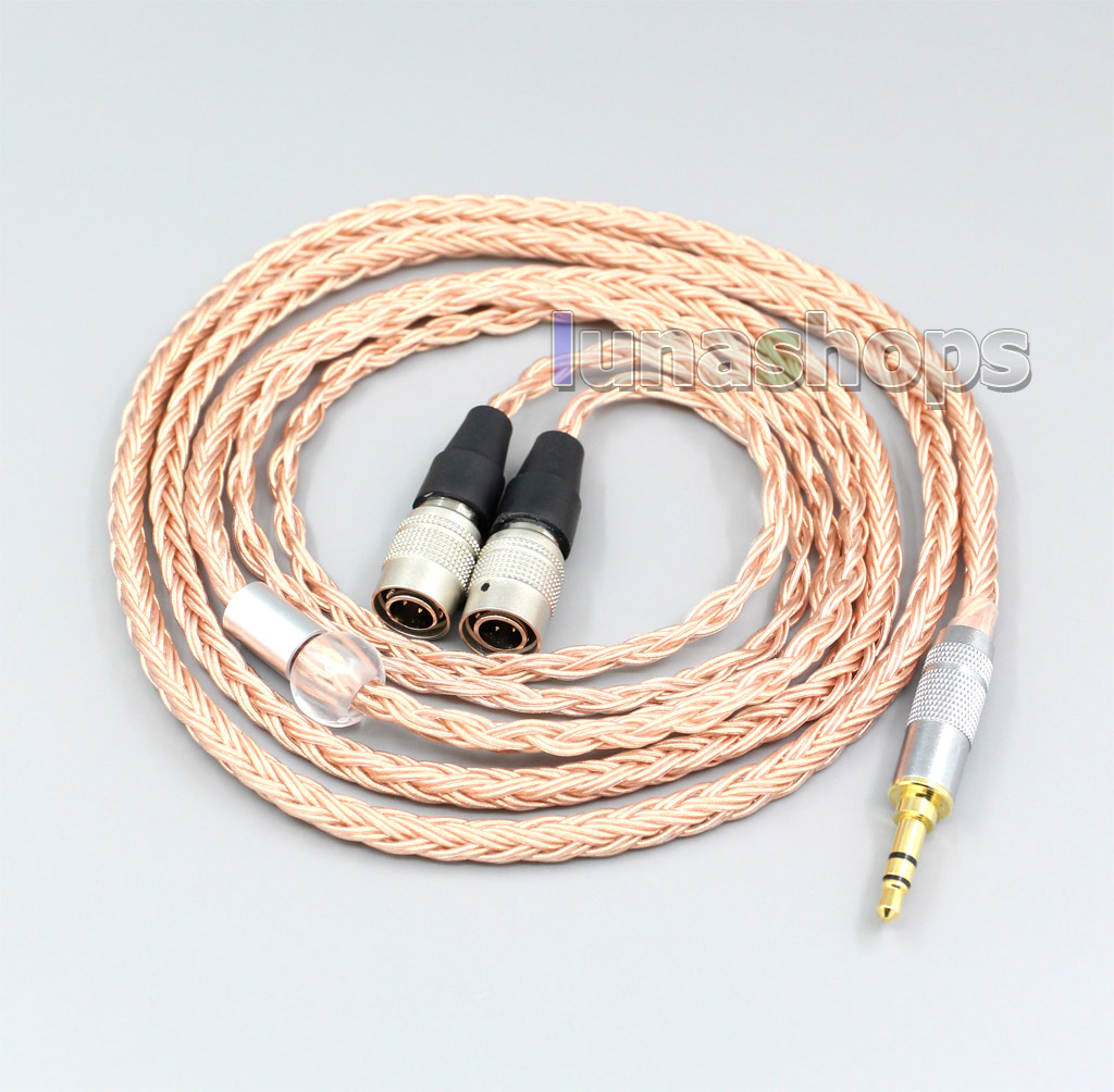 2.5mm 3.5mm XLR Balanced 16 Core 99% 7N  OCC Earphone Cable For Mr Speakers Alpha Dog Ether C Flow Mad Dog AEON