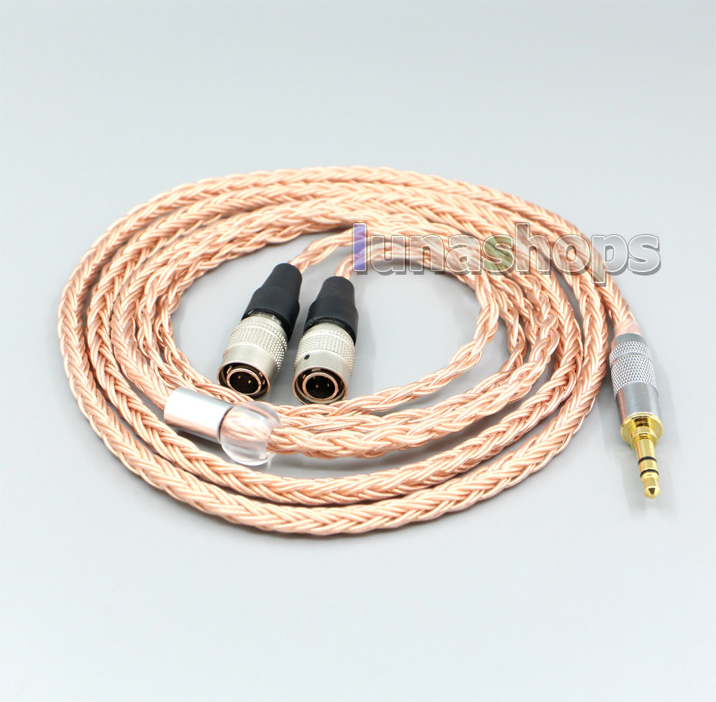 2.5mm 3.5mm XLR Balanced 16 Core 99% 7N  OCC Earphone Cable For Mr Speakers Alpha Dog Ether C Flow Mad Dog AEON