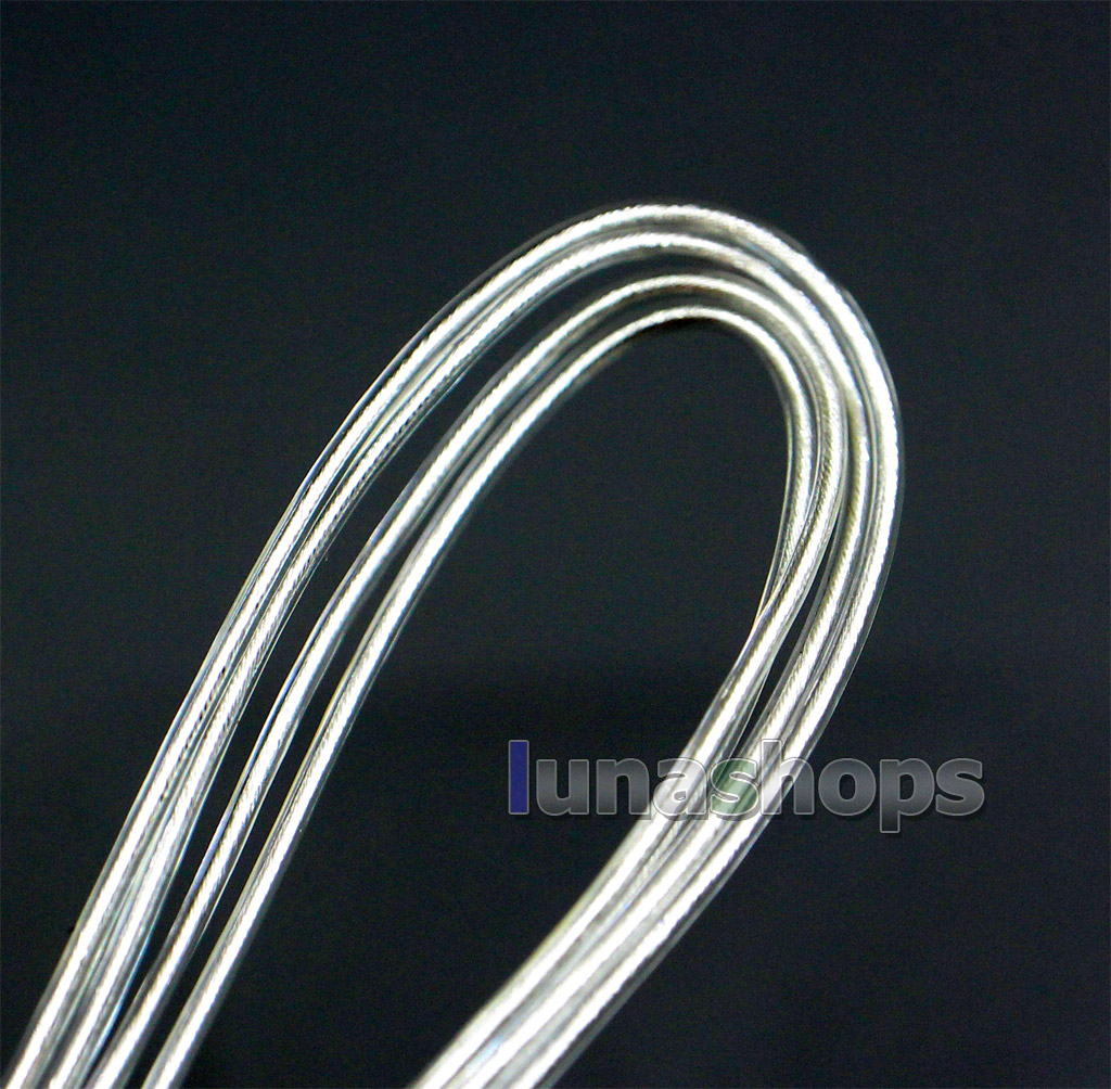 10m 10*0.08mm 99% Pure Silver Earphone Headphone DIY Custom PU Insulation Layer Cable (Not  ) Diameter OD:0.9mm