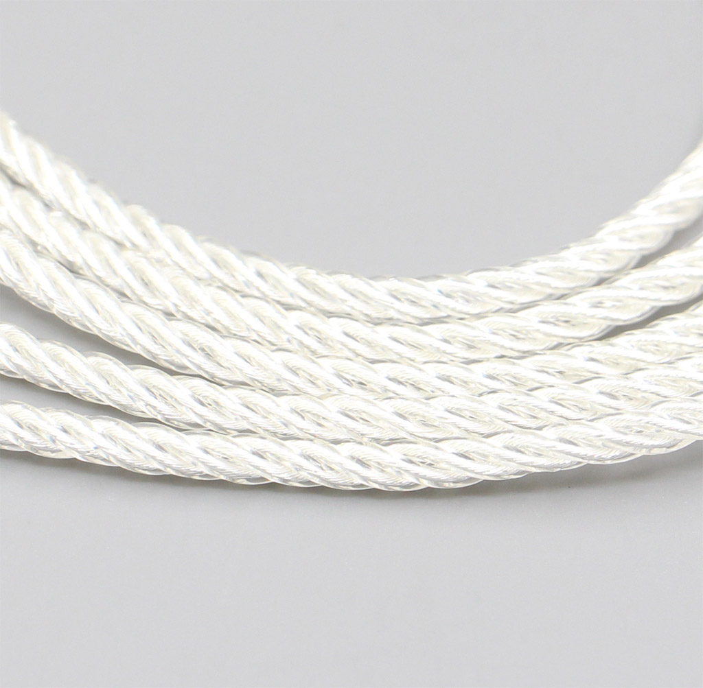 1m 4 cores 99% Pure Silver Earphone Headphone DIY Custom PU Insulation Layer Cable (Not )