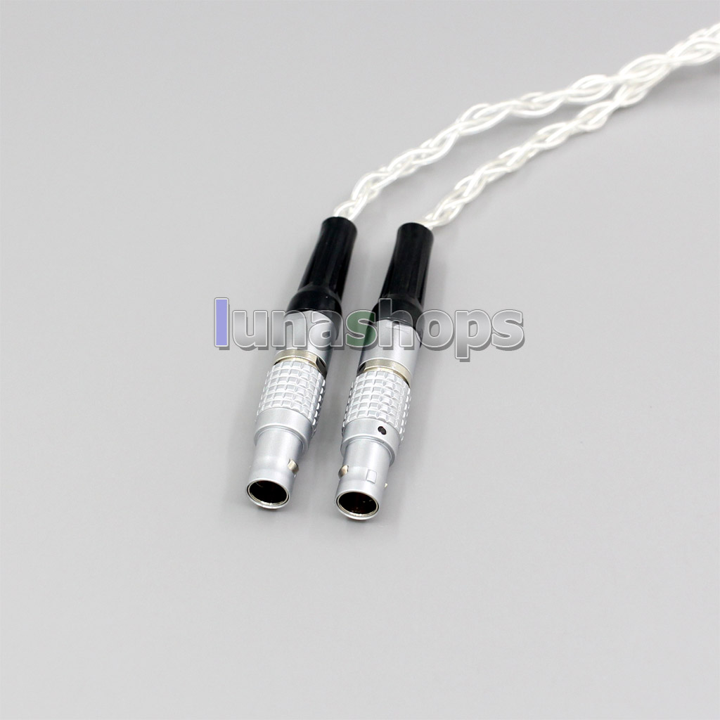 99% Pure Silver 8 Core 2.5mm 4.4mm 3.5mm XLR Headphone Earphone Cable For Focal Utopia Fidelity Circumaural
