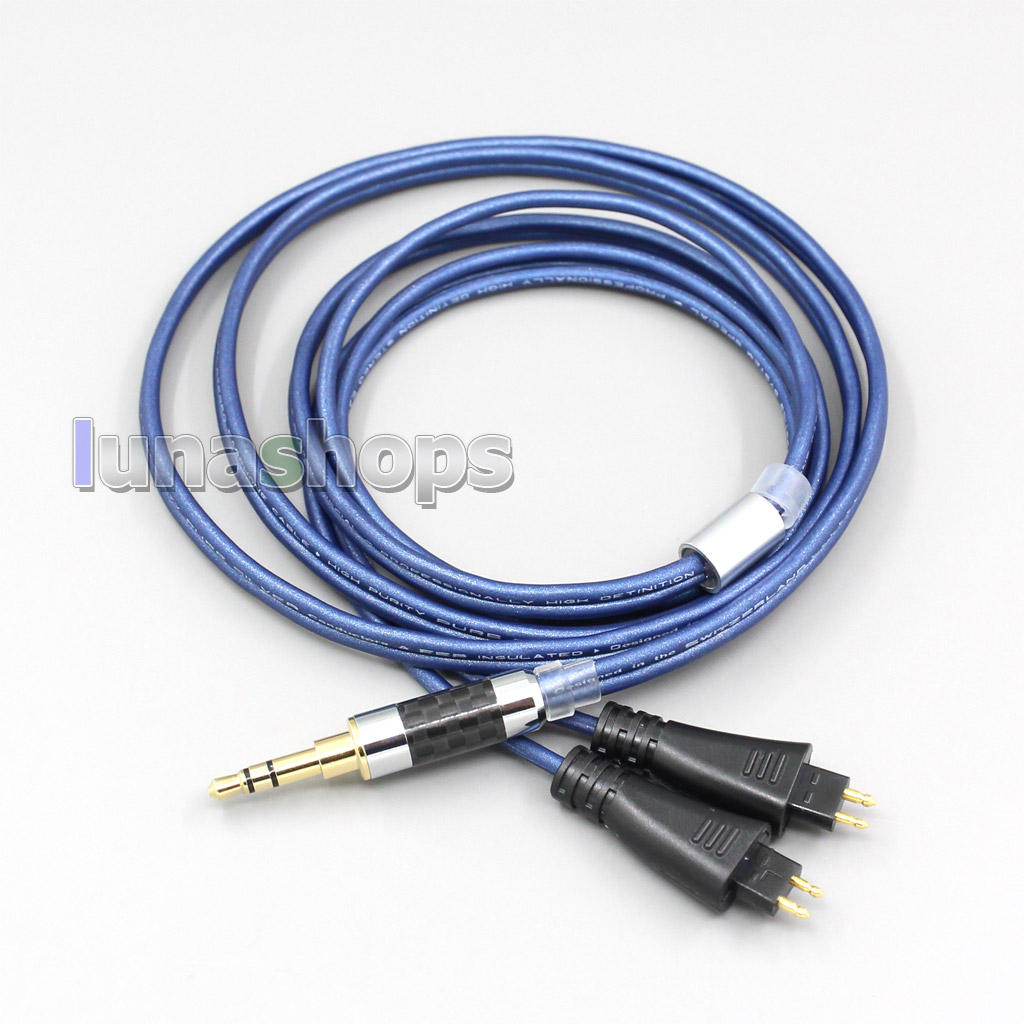 Blue 99% Pure Silver XLR 3.5mm 2.5mm 4.4mm Earphone Cable For FOSTEX TH900 MKII MK2 TH-909 TR-X00 TH-600 Headphone
