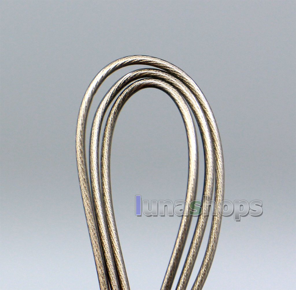10m Extreme Soft Brown Silver Plated Signal PU Earphone Headphone DIY Bulk Cable 49*0.08 Dia:1.3mm