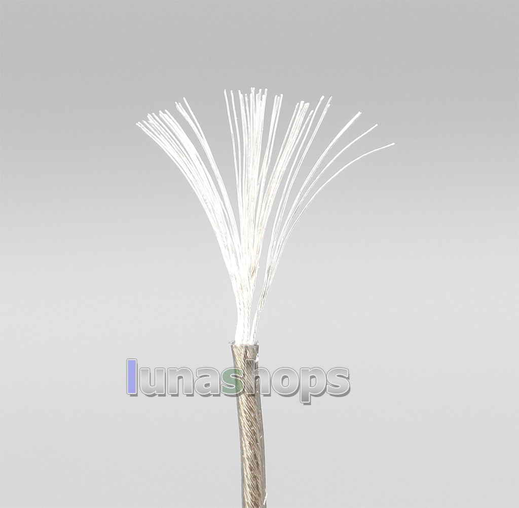10m Extreme Soft Brown Silver Plated Signal PU Earphone Headphone DIY Bulk Cable 49*0.08 Dia:1.3mm