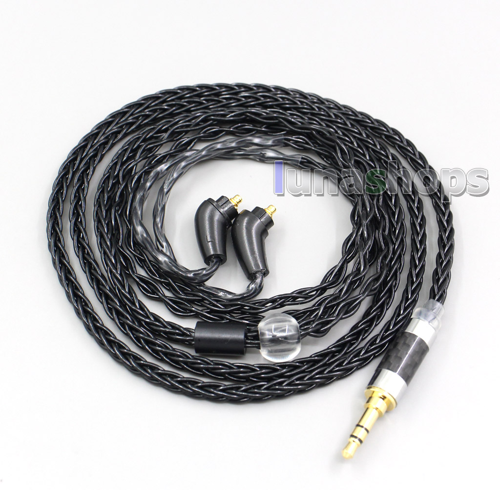 2.5mm 4.4mm 8 Core Silver Plated Black Earphone Cable For Sony XBA-H2 XBA-H3 XBA-Z5 xba-A3 xba-A2