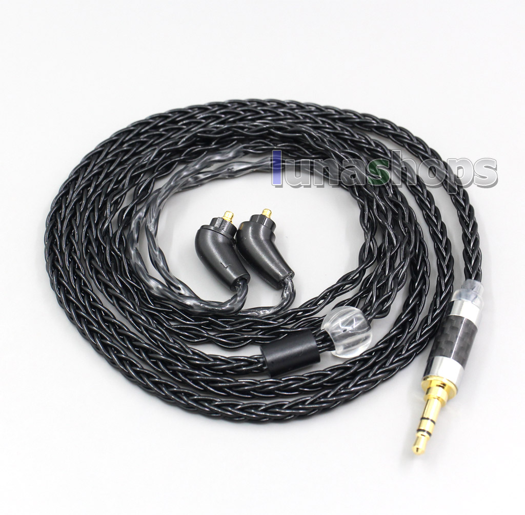 2.5mm 4.4mm 8 Core Silver Plated Black Earphone Cable For Sony XBA-H2 XBA-H3 XBA-Z5 xba-A3 xba-A2