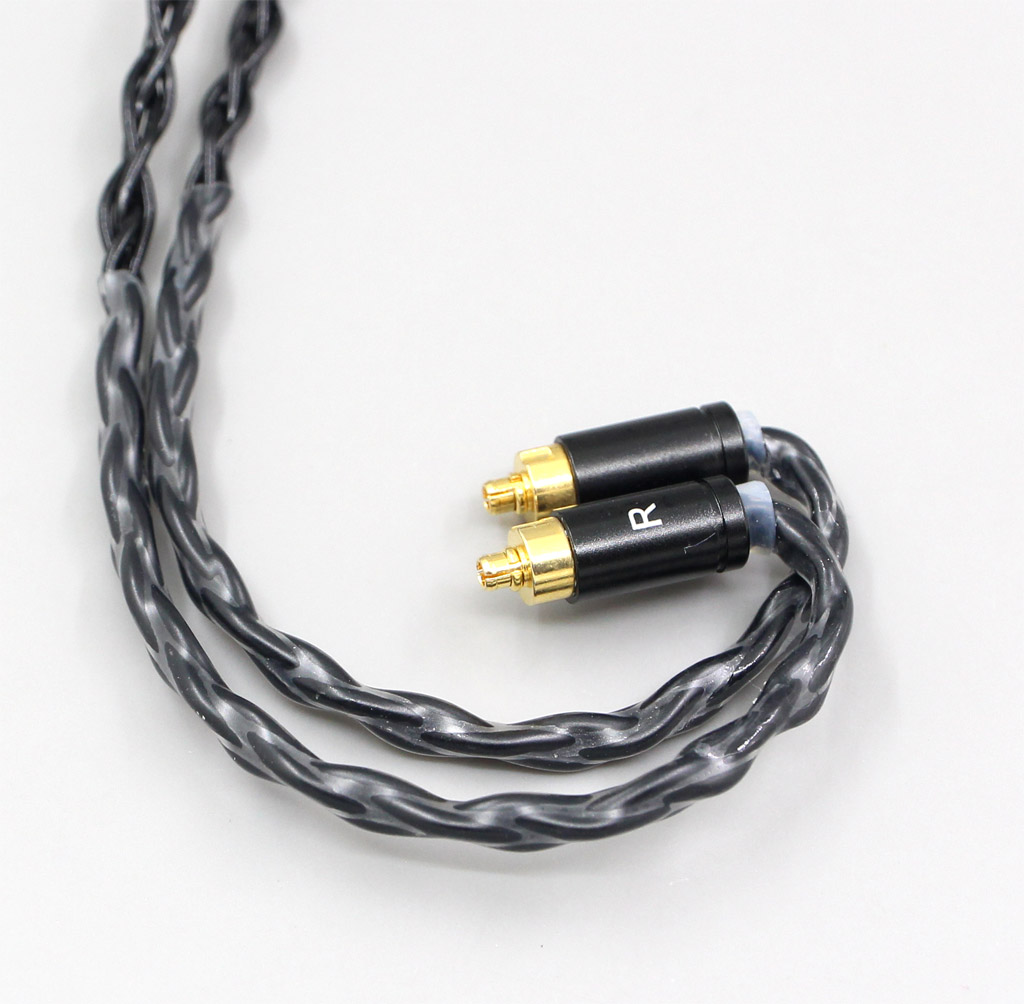3.5mm 2.5mm 4.4mm XLR 8 Core Silver Plated OCC Black Earphone Cable For Dunu dn-2002