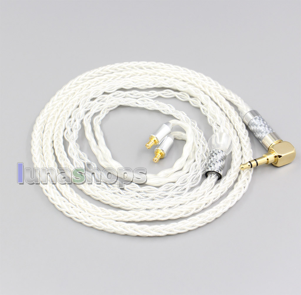 4.4mm 2.5mm 99% Pure Silver 8 Core Earphone Cable For Audio Technica ath-ls400 ls300 ls200 ls70 ls50 e40 e50 e70 312A
