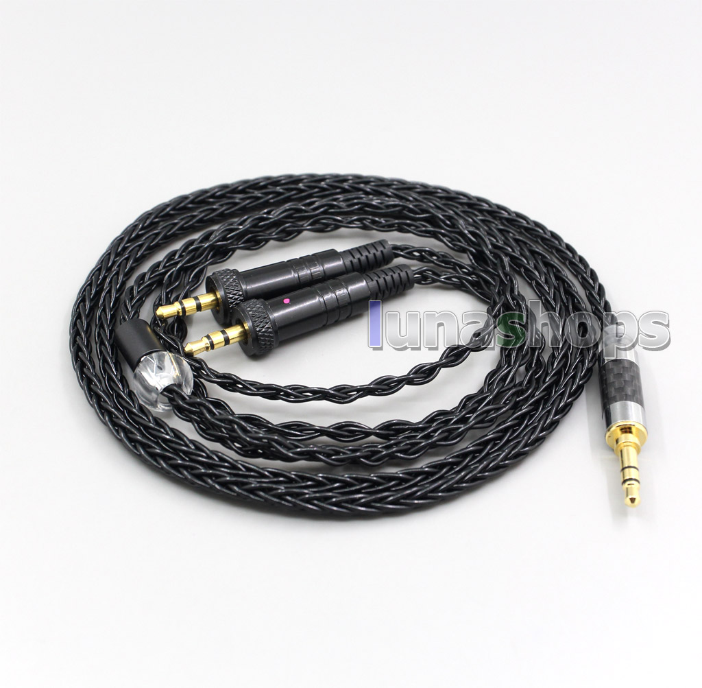 2.5mm 4.4mm XLR 8 Core Silver Plated Black Earphone Cable For Sony MDR-Z1R MDR-Z7 MDR-Z7M2 With Screw To Fix