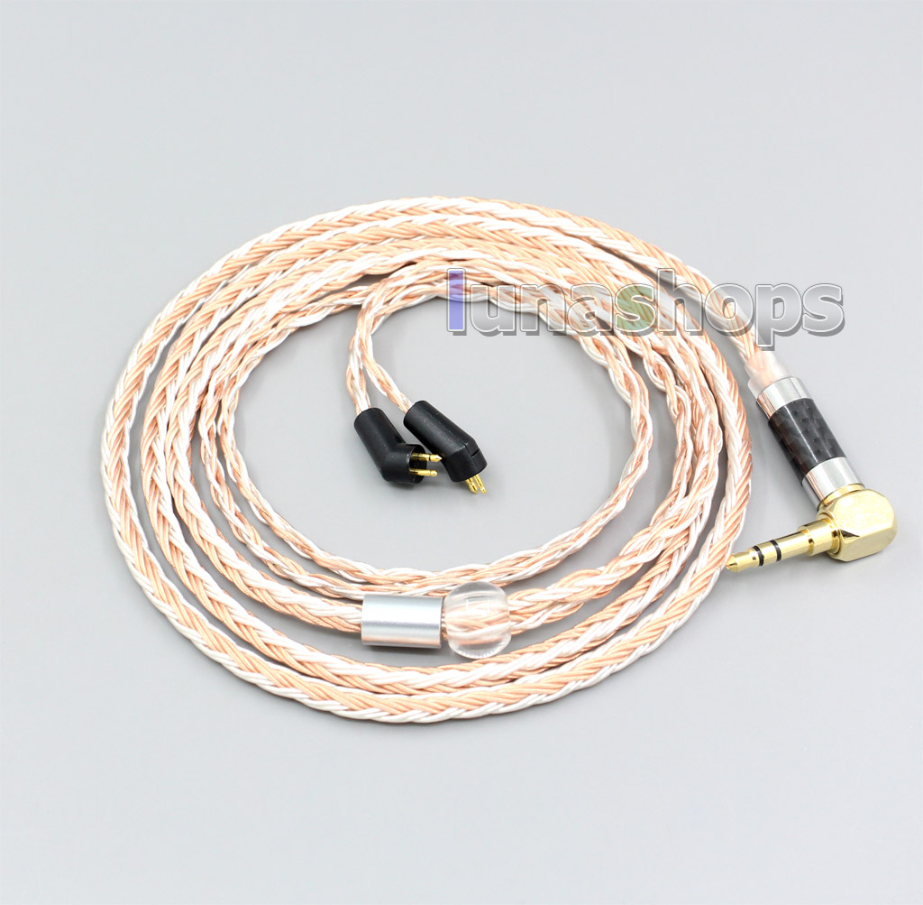 3.5mm 2.5mm 4.4mm XLR 16 Core Silver Plated OCC Mixed Earphone Cable For Etymotic ER4B ER4PT ER4S ER6I ER4 2pin