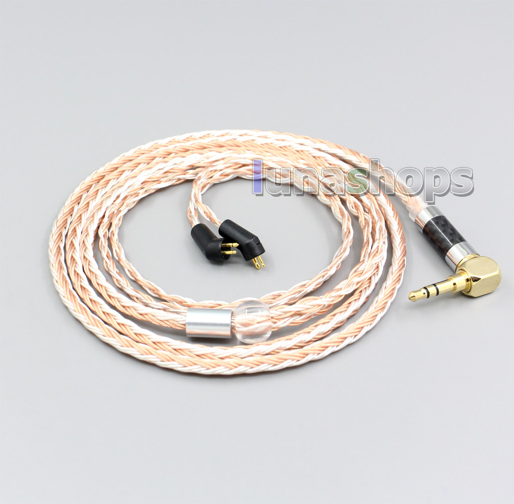 3.5mm 2.5mm 4.4mm XLR 16 Core Silver Plated OCC Mixed Earphone Cable For Etymotic ER4B ER4PT ER4S ER6I ER4 2pin