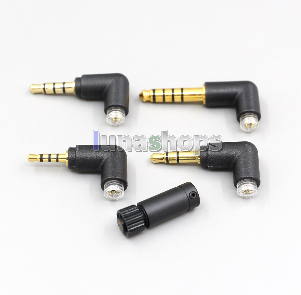 5 In 1 2.5mm TRRS Adapter L Shape plug Set For D AWESOME PLUG 3.5mm 4.4mm Lightning cable