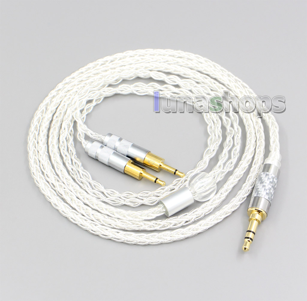 2.5mm 4.4mm XLR 3.5mm 8 Core Silver Plated OCC Earphone Cable For Sennheiser HD700 Headphone