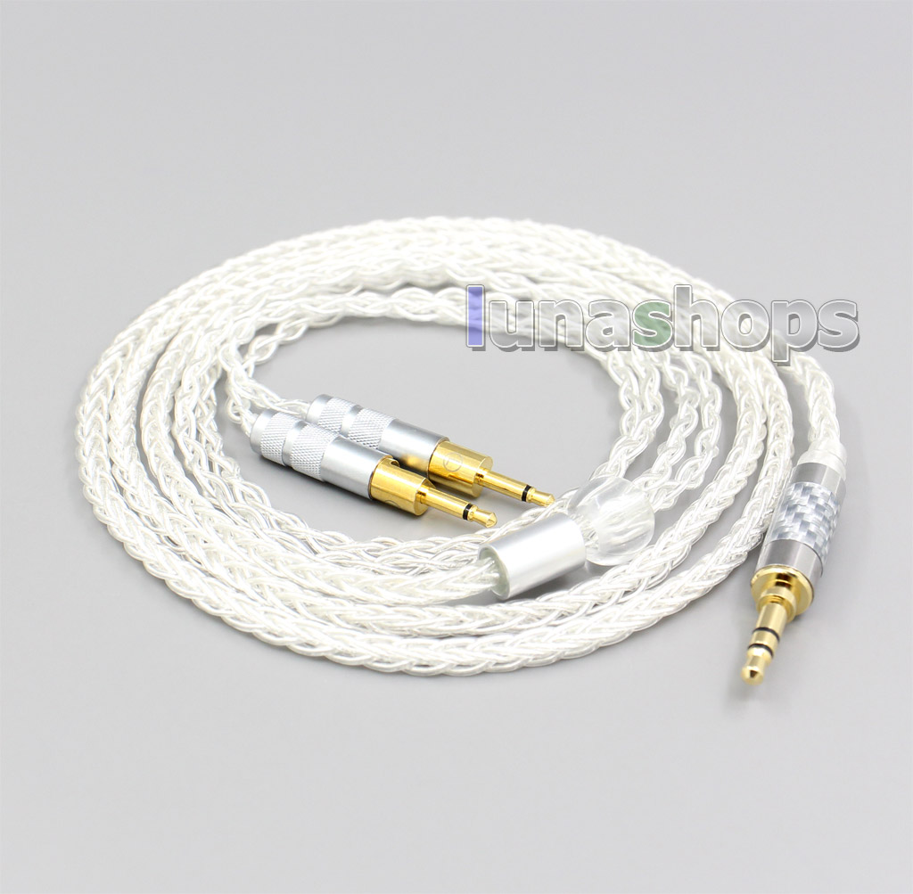 2.5mm 4.4mm XLR 3.5mm 8 Core Silver Plated OCC Earphone Cable For Sennheiser HD700 Headphone
