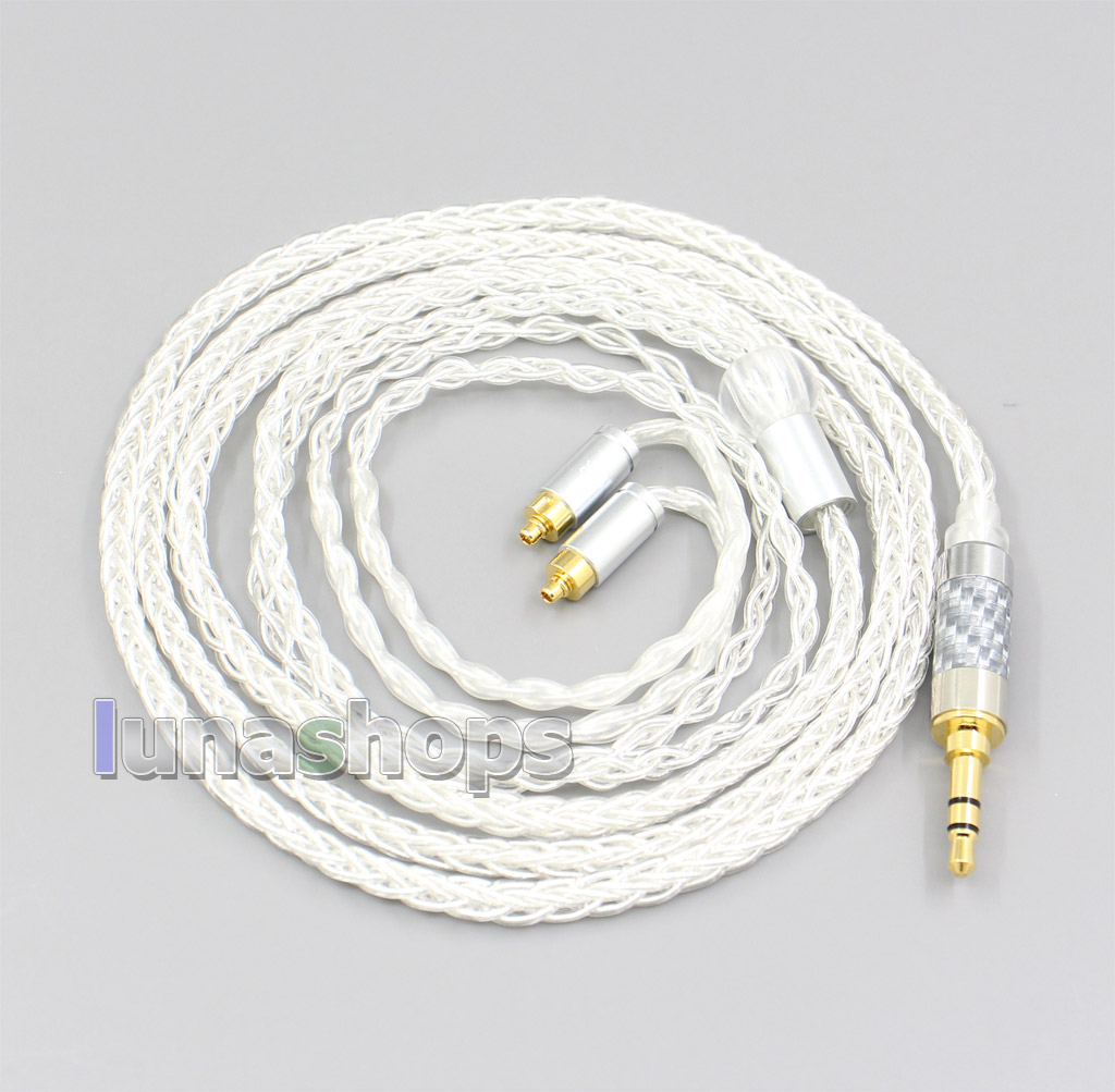 3.5mm 2.5mm 4.4mm XLR 8 Core Silver Plated OCC Earphone Cable For Dunu dn-2002