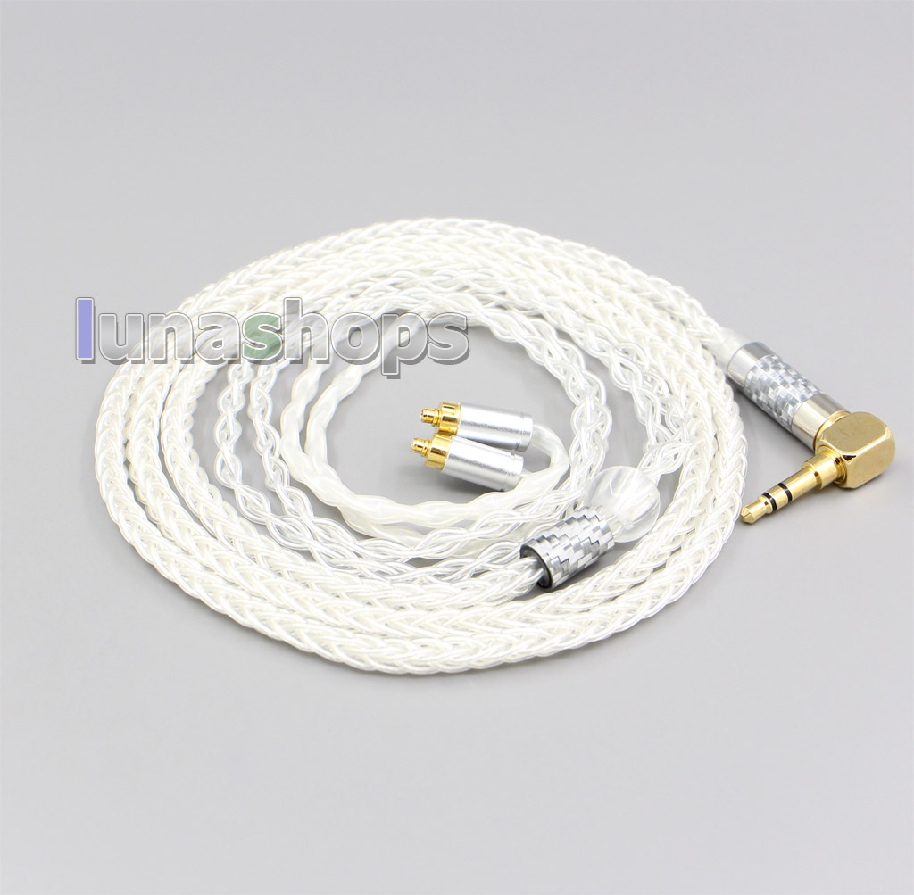 4.4mm XLR 2.5mm 3.5mm Balanced 99% Pure Silver 8 Core Earphone Cable For Dunu dn-2002