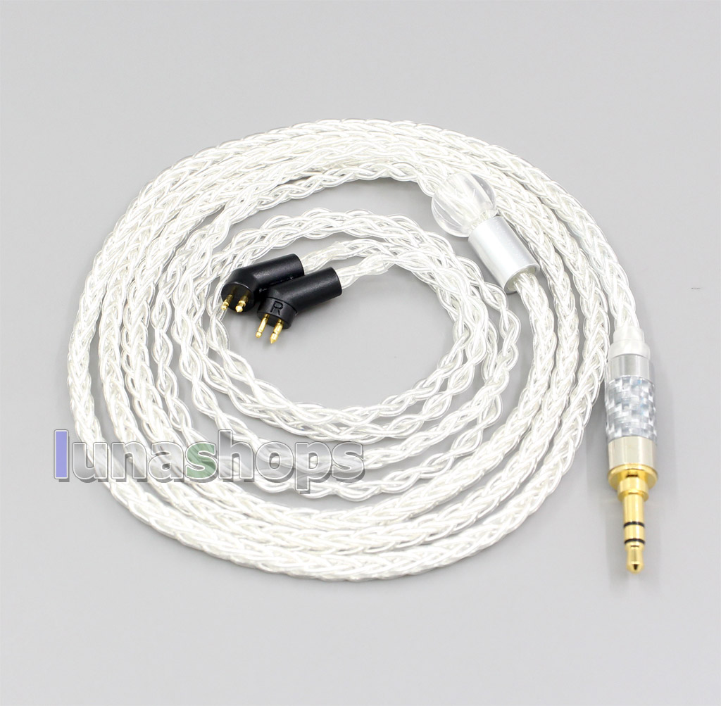 2.5mm 4.4mm XLR 8 Core Silver Plated OCC Earphone Cable For Etymotic ER4B ER4PT ER4S ER6I ER4 2pin