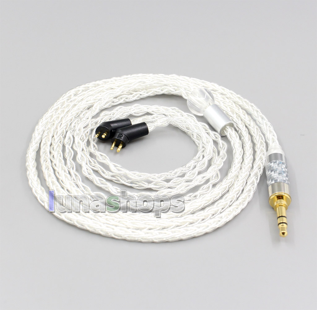 2.5mm 4.4mm XLR 8 Core Silver Plated OCC Earphone Cable For Etymotic ER4B ER4PT ER4S ER6I ER4 2pin