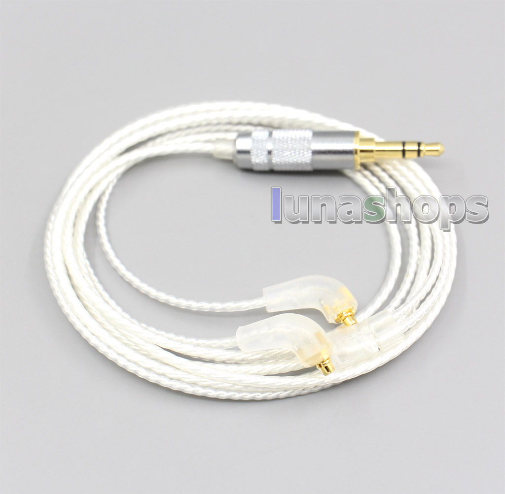 3.5mm 2.5mm 4.4mm XLR Hi-Res Silver Plated 7N OCC Earphone Cable For Etymotic ER4 XR SR ER4SR ER4XR ER3sr er3se