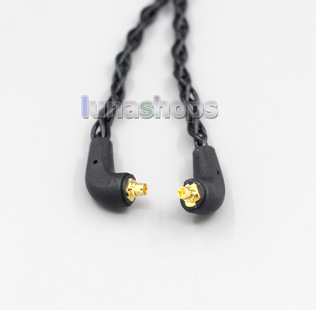 Resistance Black 8 core 2.5mm 3.5mm 4.4mm Balanced MMCX Pure Silver Plated Earphone Cable For Etymotic ER4 XR SR ER4SR ER4XR