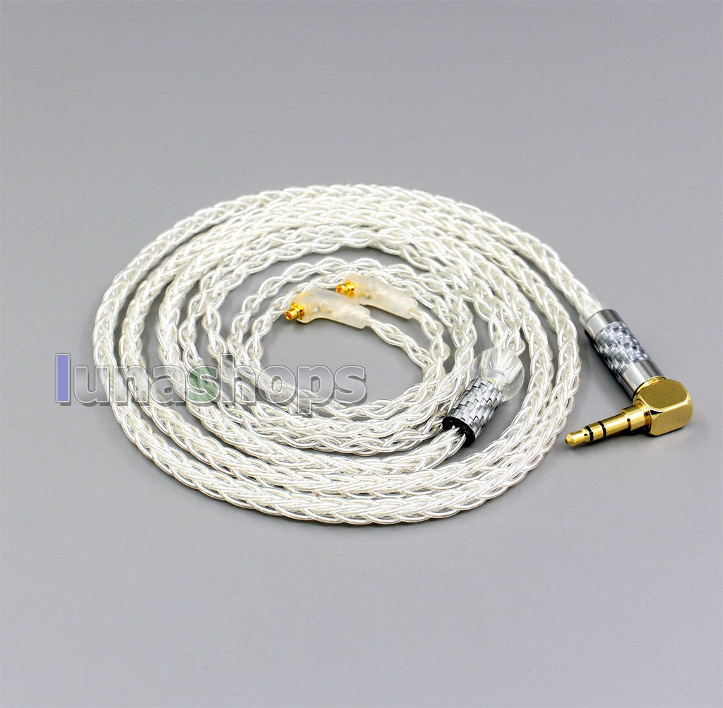 99% Pure Silver 8 Core 2.5mm 4.4mm 3.5mm XLR Headphone Earphone Cable For Etymotic ER4 XR SR ER4SR ER4XR