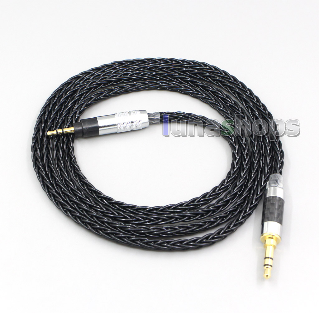 3.5mm 2.5mm 4.4mm XLR 8 Core Silver Plated Black Earphone Cable For Sennheiser Urbanite XL On/Over Ear