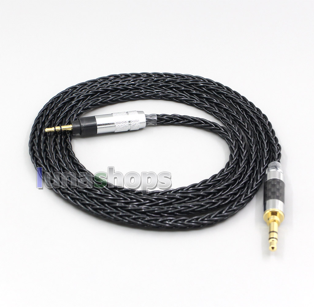 3.5mm 2.5mm 4.4mm XLR 8 Core Silver Plated Black Earphone Cable For Sennheiser Urbanite XL On/Over Ear