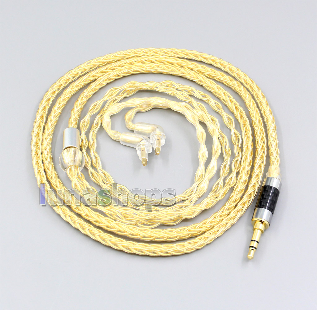 3.5mm 2.5mm 4.4mm 8 Cores 99.99% Pure Silver + Gold Plated Earphone Cable For Sony MDR-EX1000 MDR-EX600 MDR-EX800 MDR-7550